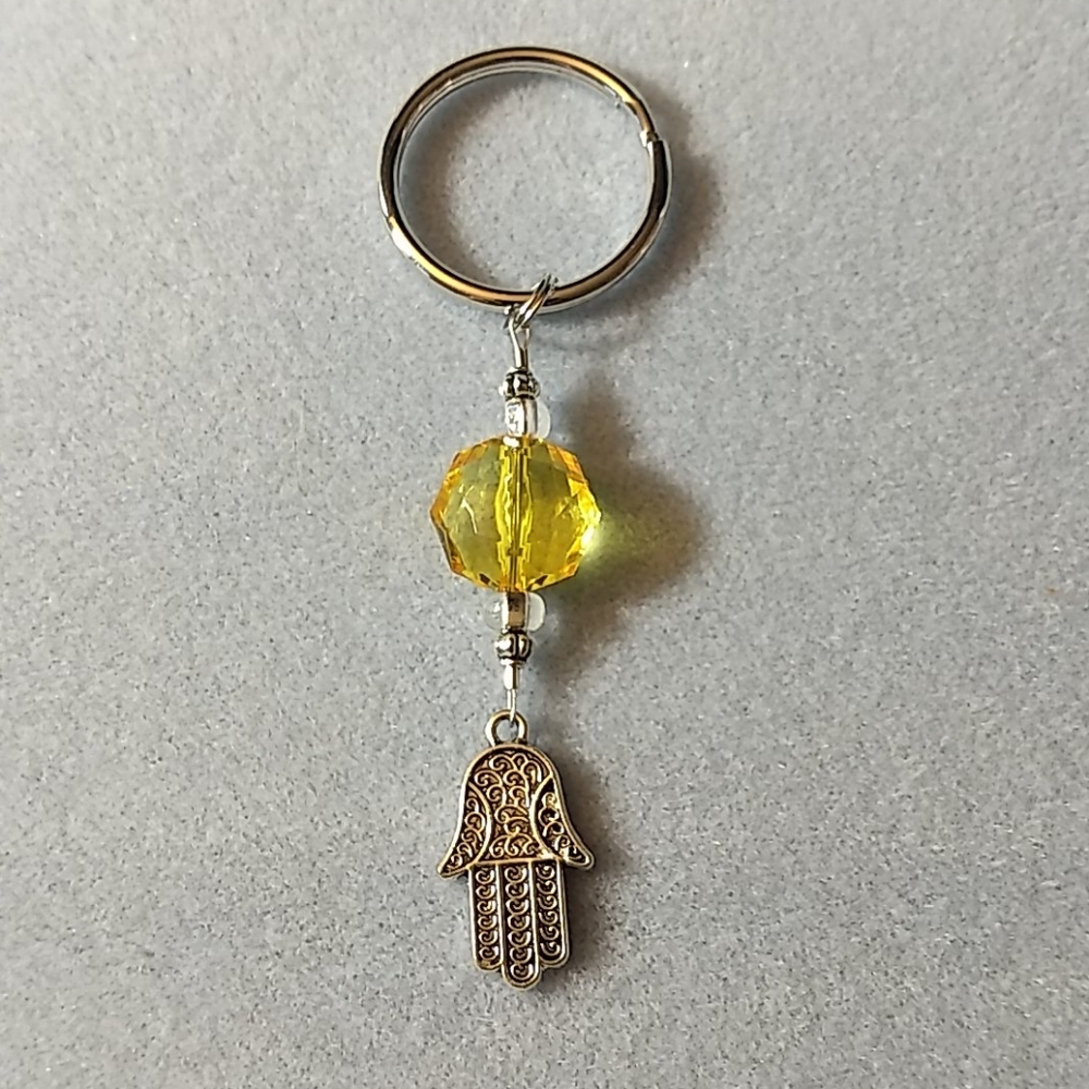 Hamsa hand keyring